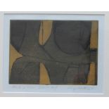 Islwyn Watkins Black & ochre Etching with aquatint Artists proof Signed,