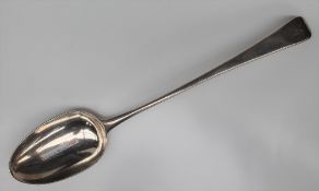 A George III silver table spoon, initialled, London, 1782, George Smith (III),