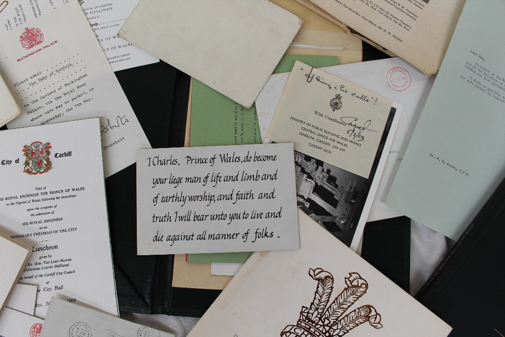 Assorted ephemera and photographs relating to the Investiture of His Royal Highness The Prince of - Image 5 of 7