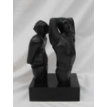 Peter Nicholas Stand and Stare (Man and Woman) Bronze Signed and Dated 1990 No.