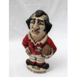 A John Hughes pottery Grogg of Gareth Edwards Grand Slam 1971, 76 & 78,