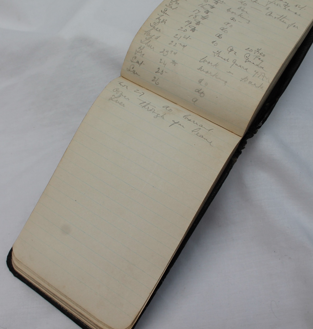 A WWI notebook issued to W. B. Reynolds 1323, Cheshire Field RE with his notes from Fri. - Image 6 of 7
