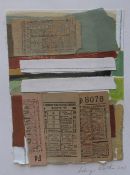 Islwyn Watkins Shuttered Acrylic, collage and pencil Signed, dated 2001 and label verso 12.5 x 9.