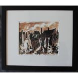 Karl Davies Rhondda Evening Watercolour Initialled Signed and dated 2012 to the verso 22 x 26.