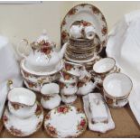 A Royal Albert old Country Roses pattern part tea and dinner service