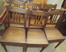 A set of six 18th century provincial oak dining chairs