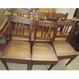 A set of six 18th century provincial oak dining chairs