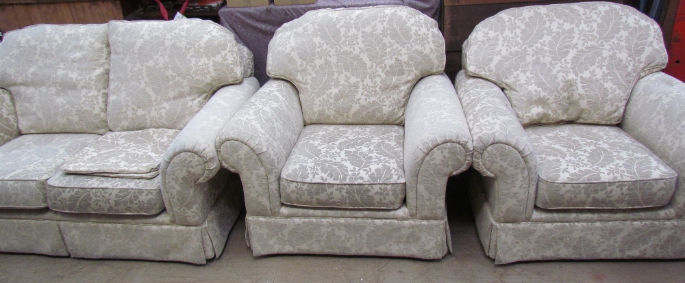 A G-Plan floral upholstered three piece suite