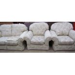 A G-Plan floral upholstered three piece suite