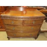 A 20th century mahogany dressing chest,