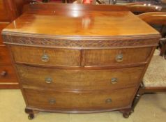 A 20th century mahogany dressing chest,