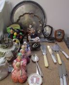 A Royal Doulton figure Schoolmarm together with other Royal Doulton figures,