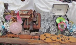 Waterford crystal brandy balloons together with other drinking glasses,