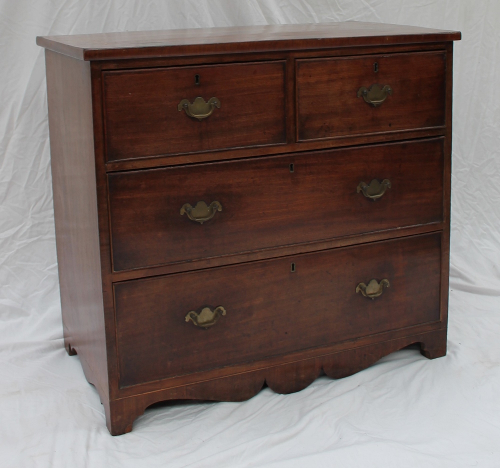 A 19th century mahogany chest,