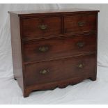 A 19th century mahogany chest,