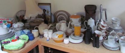 A Langley stoneware part dinner set together with a Royal Doulton part dinner set,