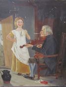 19th century British School The Music Lesson Oil on board Together with a picture of the Cutty Sark