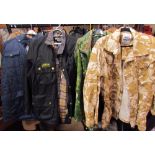 A Bench padded jacket together with a Barbour jacket, a Stormcloth jacket,