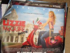 A collection of cinema and lobby posters including Lizzie McGuire, Murder at 1600,