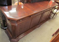 A modern rosewood sideboard