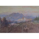 Henry O Bauer Granada Watercolour Together with another watercolour and a collection of prints and