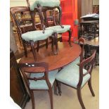A matched set of six Victorian dining chairs in two sets of three