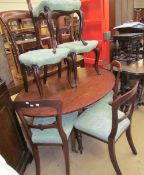 A matched set of six Victorian dining chairs in two sets of three