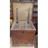 A 19th century ash bottle chest,