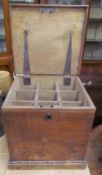 A 19th century ash bottle chest,