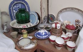A Noritake part dinner set together with an Aynsley part tea service, Doulton plates,