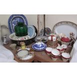 A Noritake part dinner set together with an Aynsley part tea service, Doulton plates,