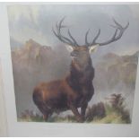 After Sir Edwin Landseer The Monarch of the Glen A print Together with a collection of prints