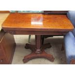 A Victorian mahogany card table,