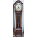 A 20th century oak long case clock,