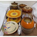 A Shelley two tier cake stand together with a Shelley banded vase,