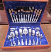 A cased Kings pattern flatware service