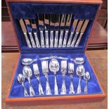 A cased Kings pattern flatware service