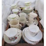 A Taylor and Kent floral decorated part tea set,