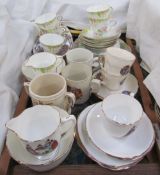 A Taylor and Kent floral decorated part tea set,