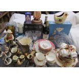 A Royal Albert part tea set, together with babycham glasses, Capodimonte figures,