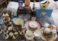 A Royal Albert part tea set, together with babycham glasses, Capodimonte figures,