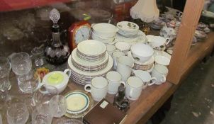 A Japanese part tea set together with a Poole pottery part dinner set, other part sets,