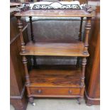 A Victorian rosewood whatnot,