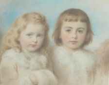 E Tayler Head and shoulder portraits of young children Watercolour Signed and dated 1880 26.