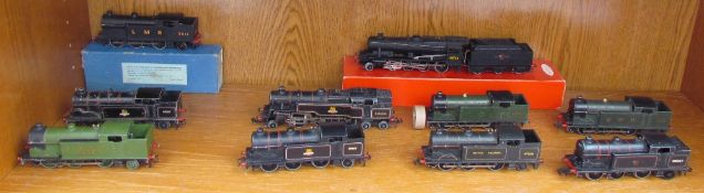 A Hornby Dublo EDL7 tank locomotive “LMS 6917” together with a collection of tank locomotives