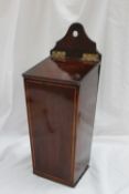 A George III mahogany candle box,
