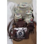 A Mason's Strathmore pattern part dinner set together with a Masons jug,