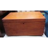 A 19th century mahogany box with carrying handles and removable internal trays