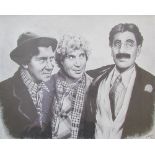 A Read The Marx Brothers A pencil sketch Signed and dated '94