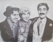 A Read The Marx Brothers A pencil sketch Signed and dated '94